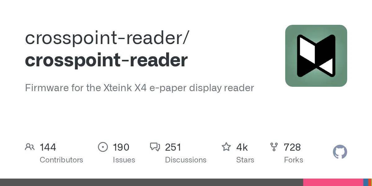 適用於 Xteink X4 電子紙閱讀器的社群韌體